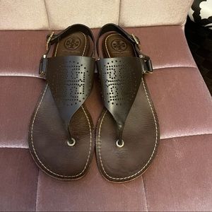 Tory Burch black sandals size 8.